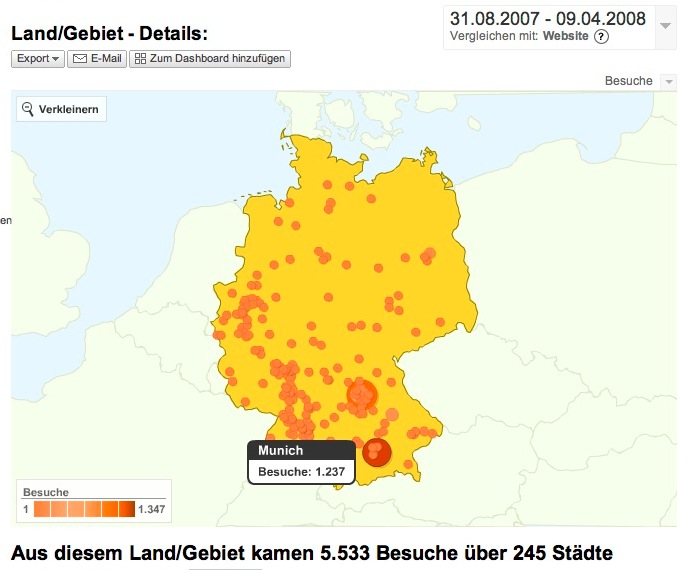 Analyitcs Deutschlandkarte